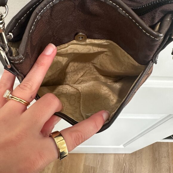 Coach Brown Signature Crossbody Bag - Picture 5 of 7